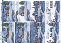 Winterlandschaft blau - Le Suh 777209